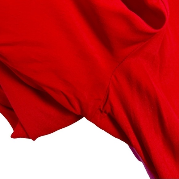 MAISON JULES COLORBLOCK PINK RED SHORT SLEEVE DRAPED TIE JUMPSUIT - Picture 12 of 16